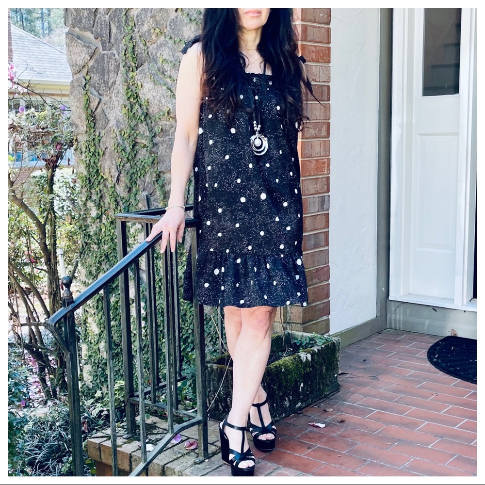 Boho Chic flowy black floral print dress - Picture 7 of 7